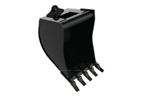 Digging bucket with teeth