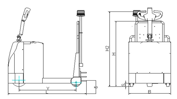 STB20/30/40/50 Stand-On Electric Tow Tractor (Electric Tugger)