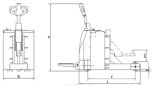 STB30B Stand-On Electric Tow Tractor (Electric Tugger)